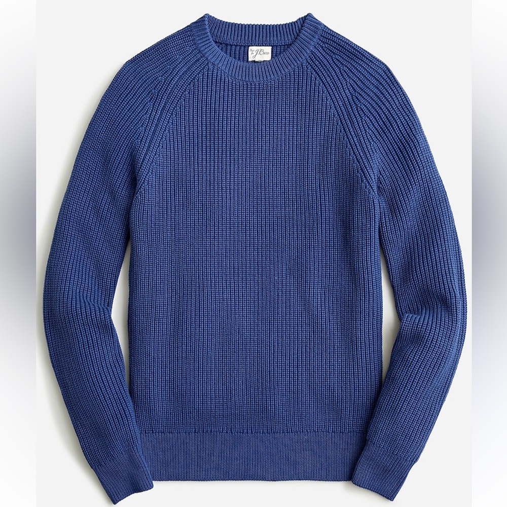 J. Crew Men’s Heritage Cotton Shaker-stitch Sweater Large - Picture 1 of 10
